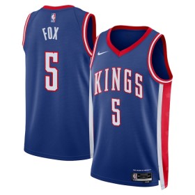 Sacramento Kings Deaaron Fox Nike 2024-25 City Edition Sininen Miesten Pelipaidat Swingman